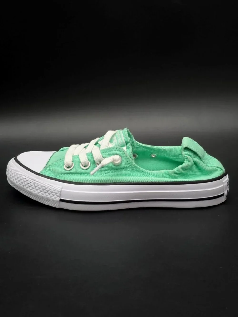 Converse Shoreline Elastic Back Canvas Mint Green Slip-On Sneakers Women's SZ 5 - Picture 7 of 12
